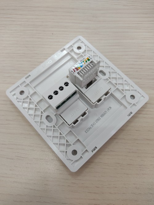 Bộ ổ cắm điện thoại, ổ cắm mạng Cat 5 màu trắng